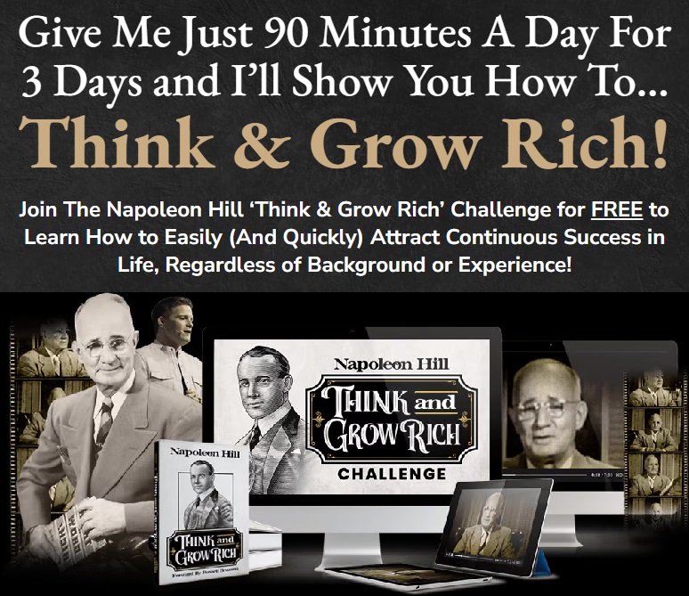 Promo banner for the Think And Grow Rich Challenge